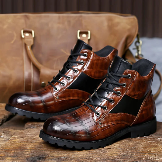  Men'S Premium Leather Boots